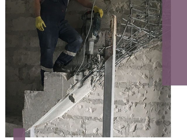 Демонтаж металлических и бетонных лестниц в Краснодаре