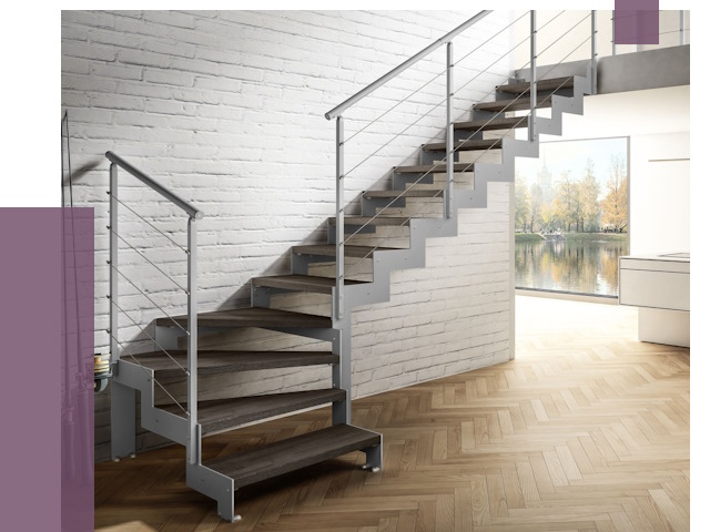 Г-образные лестницы под ключ в Краснодаре от 37406 руб. | ПРОЛЁТ-Ксд