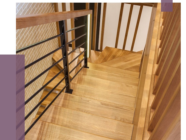 Лестницы из ясеня в Краснодаре под ключ от 10113 руб. 