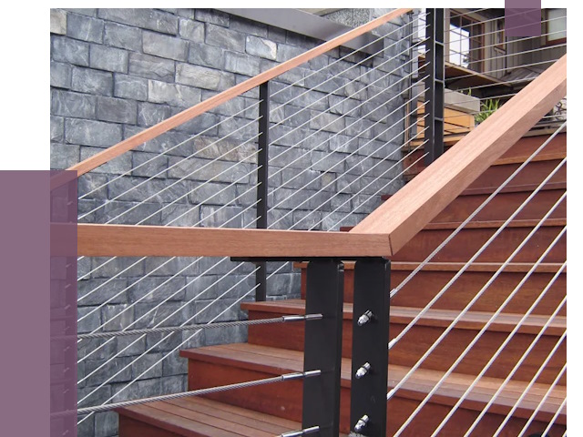 Тросовые перила под ключ в Краснодаре от 7842 руб.