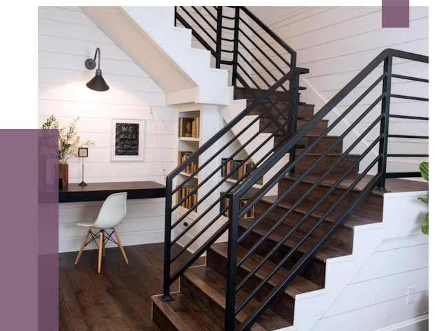 Перила для лестницы в доме в Краснодаре от 7481 руб. — ПРОЛЁТ-Ксд