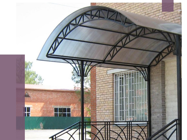 Металлические навесы и козырьки в Краснодаре от 12899 руб.