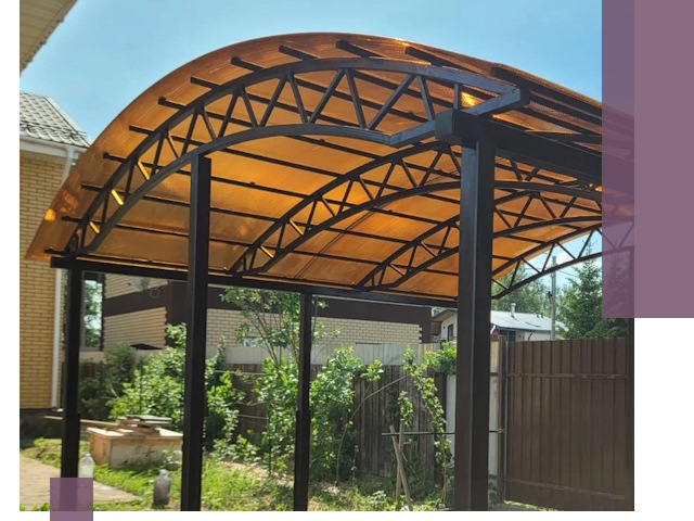 Изготовление навесов под ключ в Краснодаре из качественных материалов