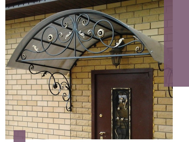 Изготовление козырьков из металла под ключ в Краснодаре