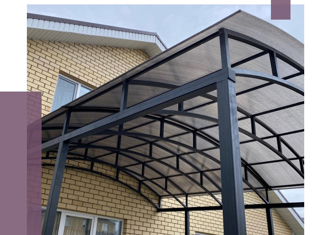 Монтаж козырьков в Краснодаре от 11609 руб. | ПРОЛЁТ-Ксд