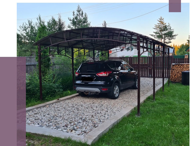 Навесы для автомобиля в Краснодаре от 13260 руб.  | ПРОЛЁТ-Ксд