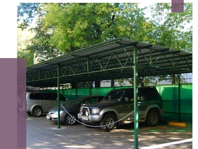 Навесы для парковки в Краснодаре от 81004 руб. заказать | ПРОЛЁТ-Ксд