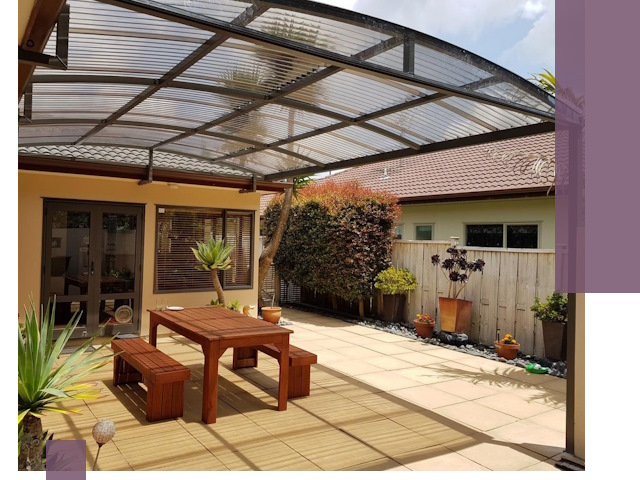 Навесы во двор под ключ в Краснодаре — изготовление и монтаж