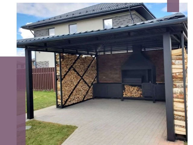 Навесы для барбекю в Краснодаре от 12847 руб. под ключ | ПРОЛЁТ-Ксд