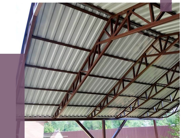 Навесы из профнастила в Краснодаре от 7430 руб. | ПРОЛЁТ-Ксд