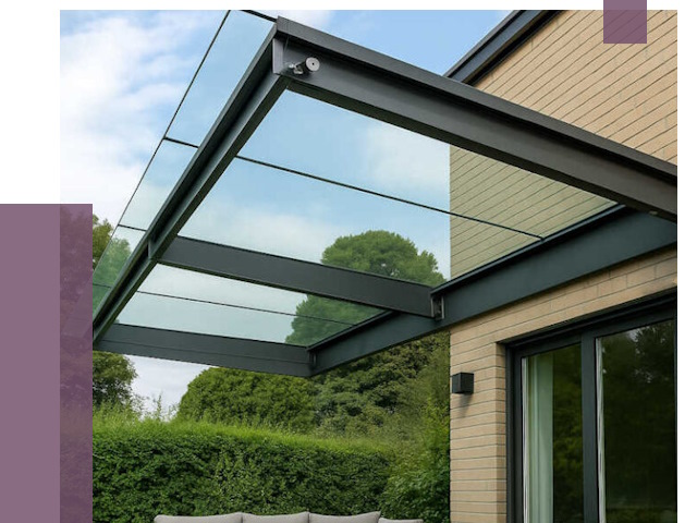 Стеклянные навесы и козырьки в Краснодаре от 12383 руб.