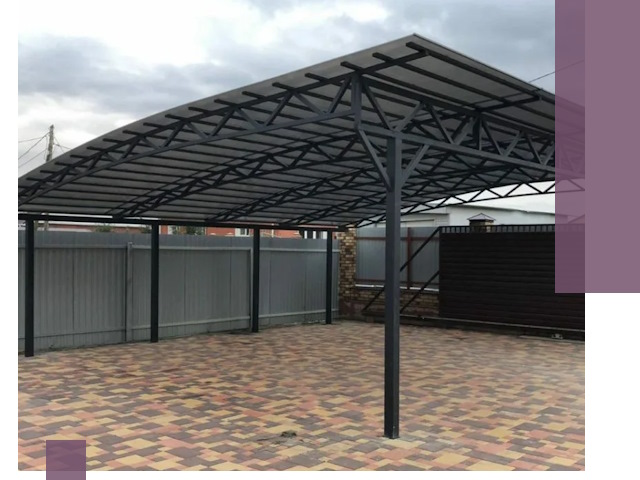 Металлические навесы под ключ в Краснодаре — изготовление и монтаж