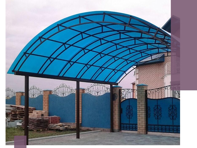 Арочные навесы под ключ в Краснодаре — изготовление и монтаж