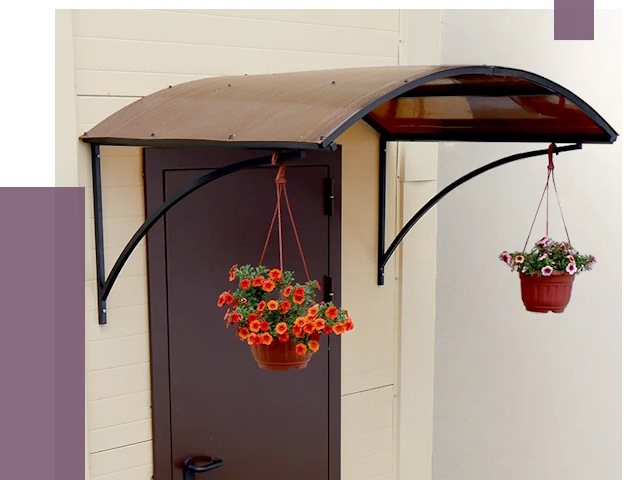 Козырьки над входом в Краснодаре от 14963 руб.  | ПРОЛЁТ-Ксд