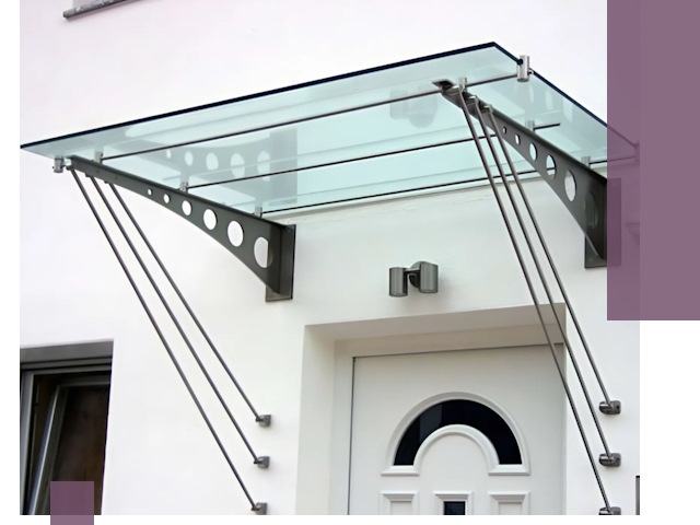 Козырьки над входом под ключ в Краснодаре — изготовление и монтаж