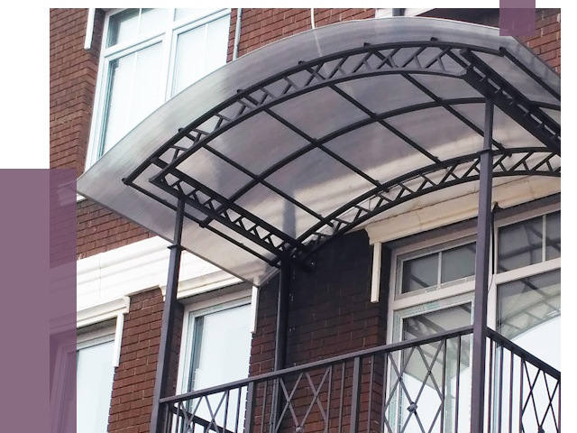 Козырьки над балконом в Краснодаре от 8720 руб.  | ПРОЛЁТ-Ксд