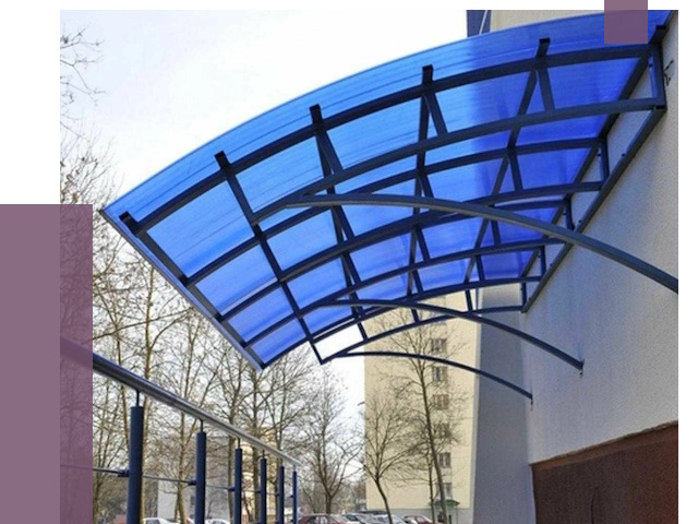 Козырьки из поликарбоната в Краснодаре от 4334 руб. под ключ | ПРОЛЁТ-Ксд