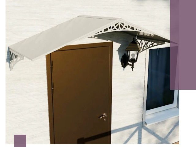 Металлические козырьки на входы и террасы в Краснодаре