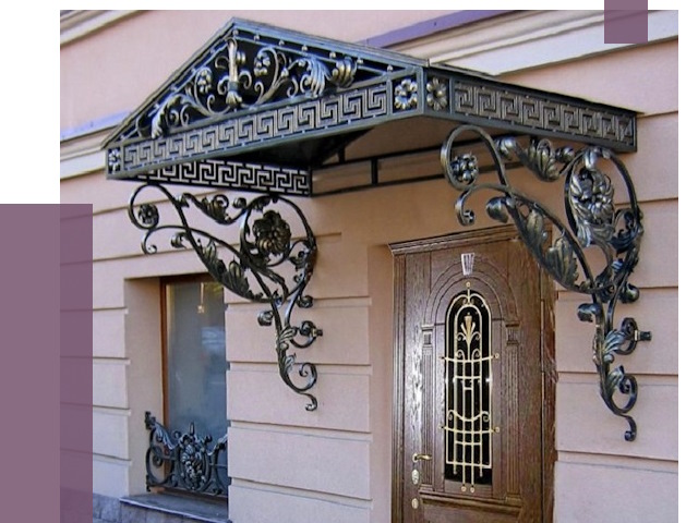 Кованые козырьки в Краснодаре под ключ от 12847 руб. — ПРОЛЁТ