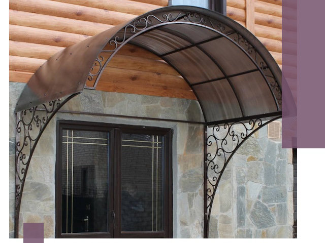 Арочные козырьки под ключ в Краснодаре: изготовление и монтаж