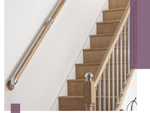 Пристенные поручни из стали и нержавейки под монтаж в Краснодаре